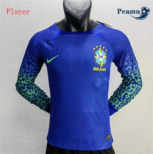 Maillot Foot Brésil Player Version Exterieur Manche Longue 2022-2023 peamu 083