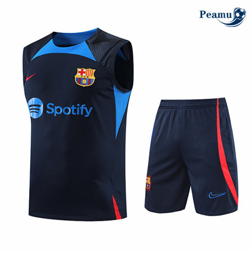 Maillot Foot Maillot Kit Entrainement Foot Barcelone Debardeur + Pantalon Bleu 2022-2023 peamu 567