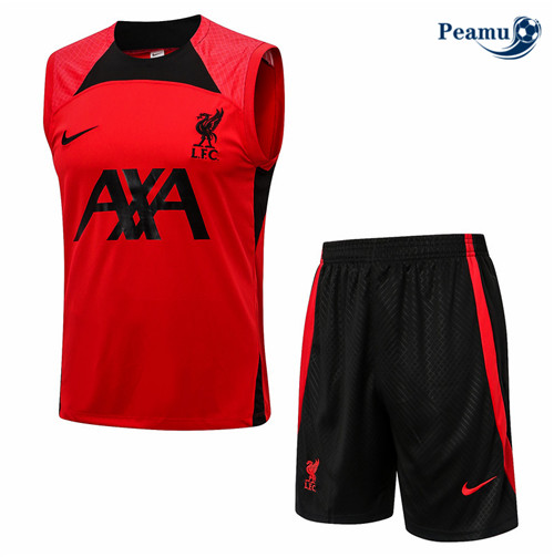 Maillot Foot Maillot Kit Entrainement Foot Liverpool Debardeur + Pantalon Rouge 2022-2023 peamu 601
