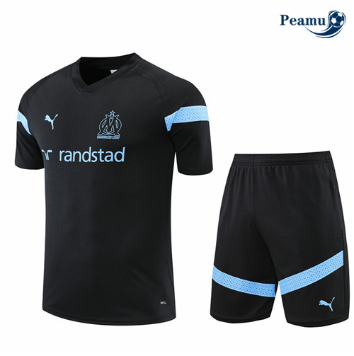 Maillot Foot Maillot Kit Entrainement Foot Marseille + Pantalon Noir 2022-2023 peamu 576