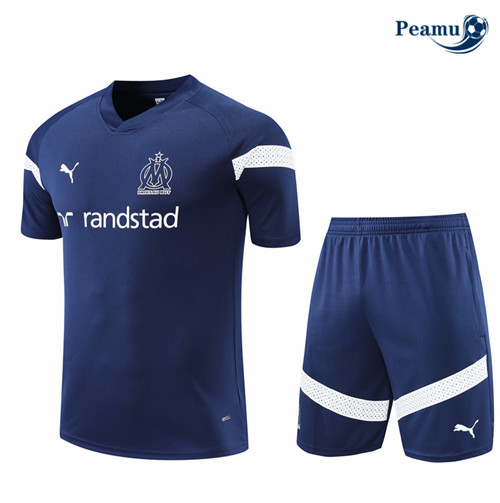 Maillot Foot Maillot Kit Entrainement Foot Marseille + Pantalon Bleu 2022-2023 peamu 577