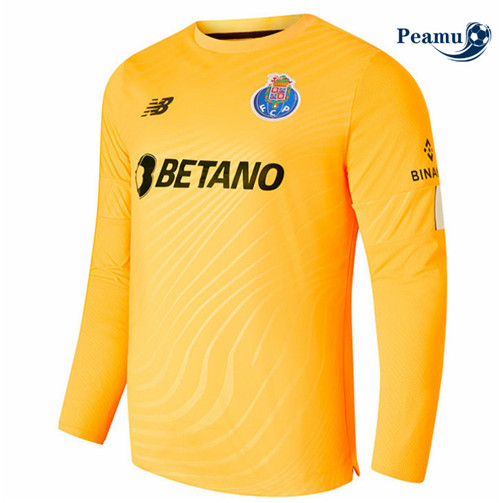 Maillot Foot FC Porto Gardien de but Domicile Manche Longue Jaune 2022-2023 peamu 183
