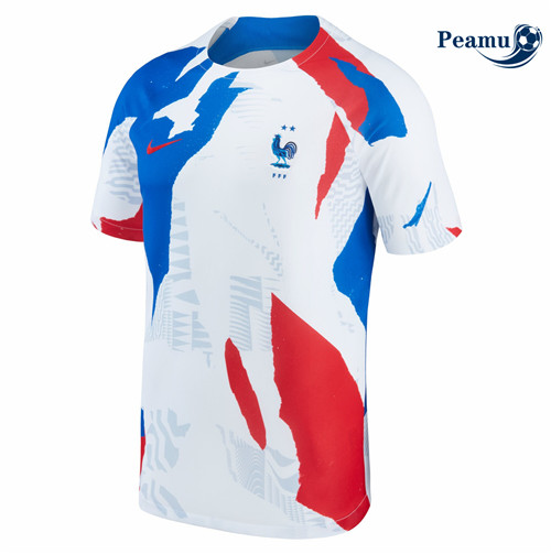 Maillot Foot France Maillot Pre-Match Blanc 2022-2023 peamu 103