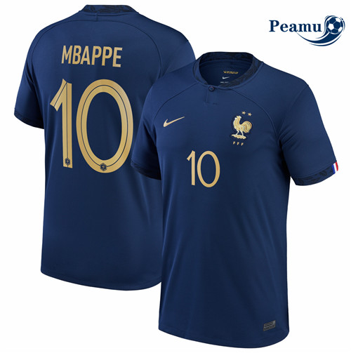 Maillot Foot France Domicile Mbappe 10 2022-2023 peamu 107