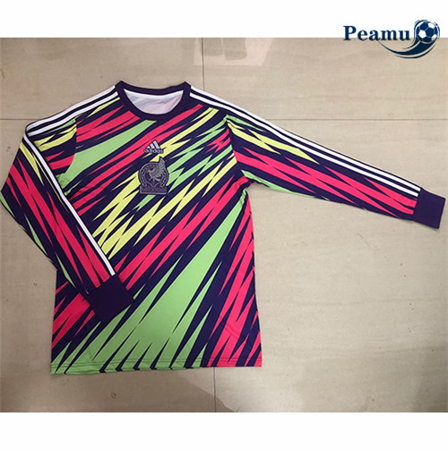 Maillot Foot Mexique Colorful Maillot Gardien de but Manche Longue Blanc 2022-2023 peamu 120