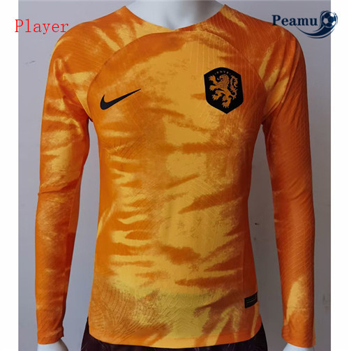 Maillot Foot Pays-Bas Player Version Domicile Manche Longue 2022-2023 peamu 125