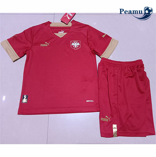 Maillot Foot Serbie Enfant Domicile 2022-2023 peamu 010