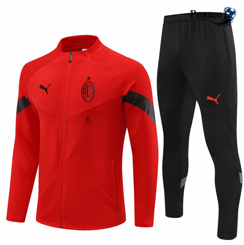 Maillot Foot Veste Survetement AC Milan Rouge 2022-2023 peamu 395