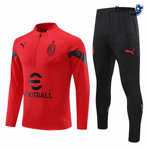 Maillot Foot Survetement AC Milan Rouge 2022-2023 peamu 398