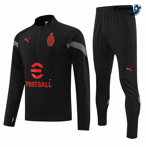Maillot Foot Survetement AC Milan Noir 2022-2023 peamu 400