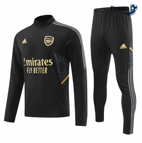 Maillot Foot Survetement Arsenal Noir 2022-2023 peamu 362