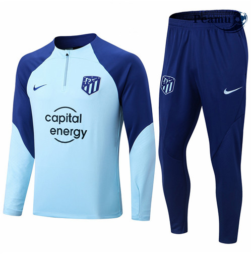 Maillot Foot Survetement Atletico Madrid Enfant Bleu 2022-2023 peamu 414