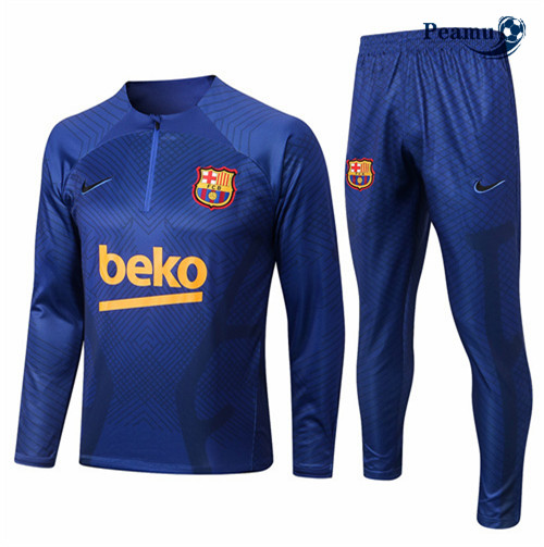 Maillot Foot Survetement Barcelone Bleu 2022-2023 peamu 262