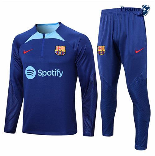 Maillot Foot Survetement Barcelone Bleu 2022-2023 peamu 263