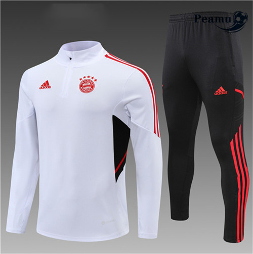 Maillot Foot Survetement Bayern Munich Enfant Blanc 2022-2023 peamu 411
