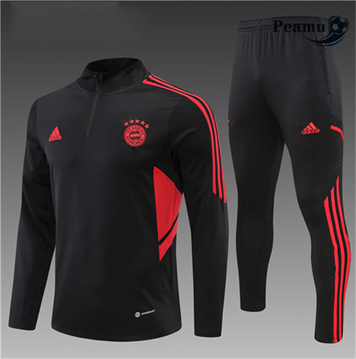 Maillot Foot Survetement Bayern Munich Enfant Noir 2022-2023 peamu 412