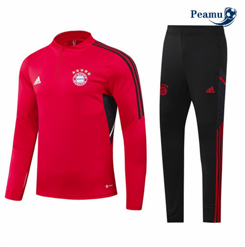 Maillot Foot Survetement Bayern Munich Rouge 2022-2023 peamu 253
