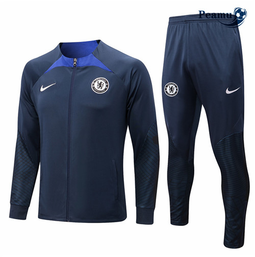 Maillot Foot Veste Survetement Chelsea Bleu 2022-2023 peamu 366