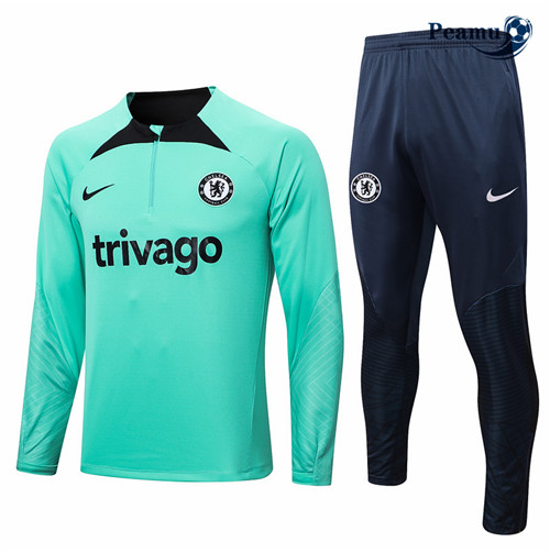 Maillot Foot Survetement Chelsea Bleu 2022-2023 peamu 369