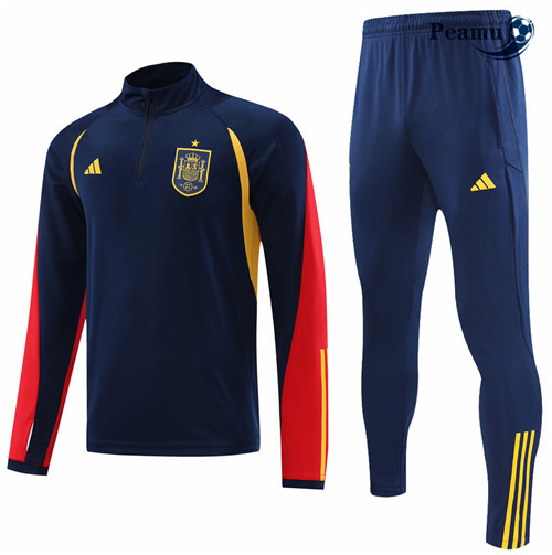 Maillot Foot Survetement Espagne Bleu 2022-2023 peamu 337