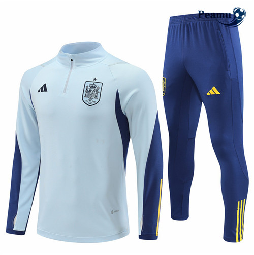 Maillot Foot Survetement Espagne Bleu 2022-2023 peamu 339