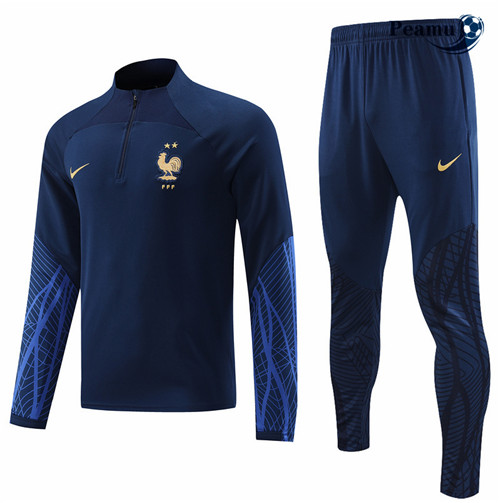 Maillot Foot Survetement France Bleu 2022-2023 peamu 344