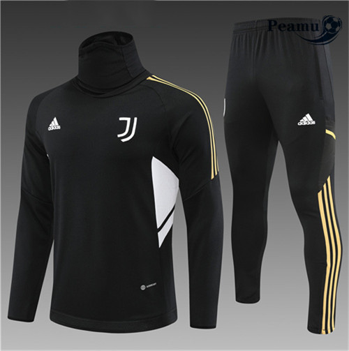 Maillot Foot Survetement Juventus Enfant Noir 2022-2023 peamu 539
