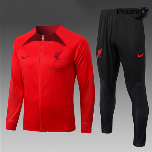 Maillot Foot Veste Survetement Liverpool Enfant Rouge 2022-2023 peamu 513