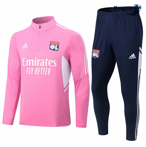 Maillot Foot Survetement Lyon Rose 2022-2023 peamu 281