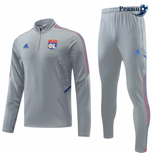Maillot Foot Survetement Lyon Gris 2022-2023 peamu 282