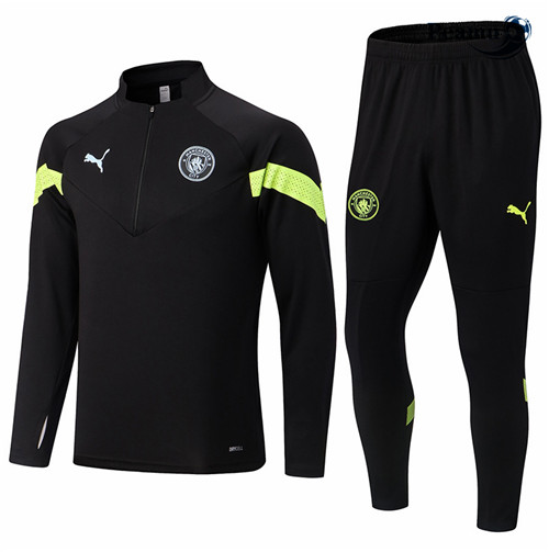Maillot Foot Survetement Manchester City Noir 2022-2023 peamu 377