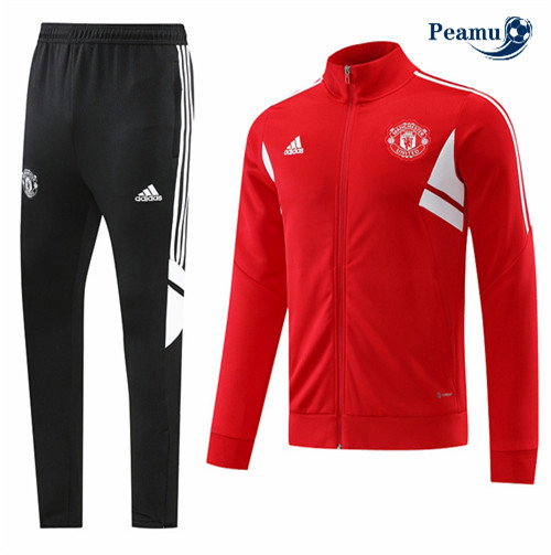Maillot Foot Survetement Manchester United Rouge 2022-2023 peamu 389