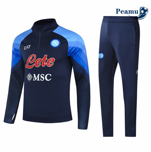 Maillot Foot Survetement Naples Enfant Bleu 2022-2023 peamu 540