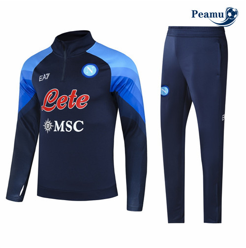 Maillot Foot Survetement Naples Bleu 2022-2023 peamu 406