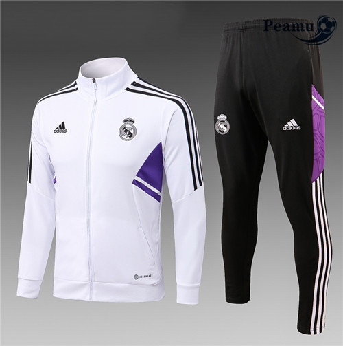 Maillot Foot Veste Survetement Real Madrid Enfant 2022-2023 peamu 430