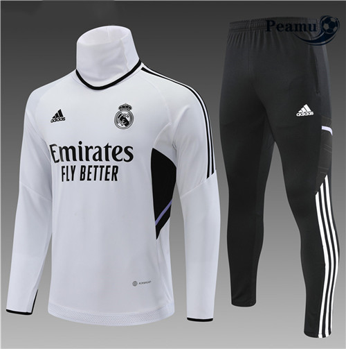 Maillot Foot Survetement Real Madrid Enfant Blanc 2022-2023 peamu 436