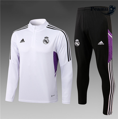 Maillot Foot Survetement Real Madrid Enfant Blanc 2022-2023 peamu 439