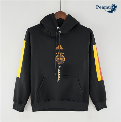 Maillot Foot Sweatshirt à capuche Allemagne Noir 2022-2023 peamu 618