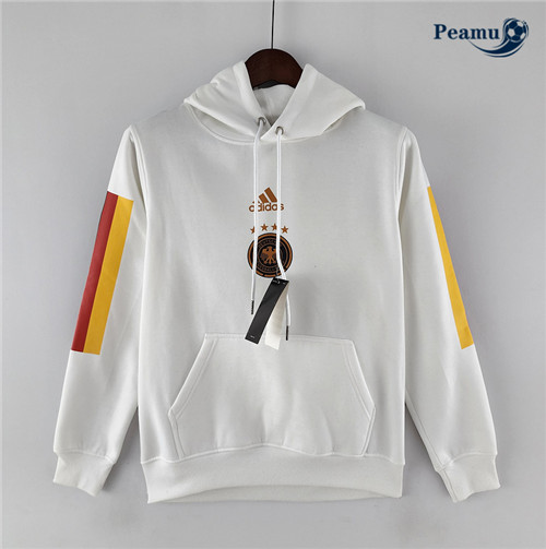 Maillot Foot Sweatshirt à capuche Allemagne Blanc 2022-2023 peamu 619