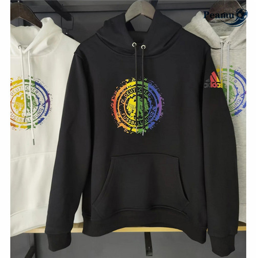 Maillot Foot Sweatshirt à capuche Allemagne Noir 2022-2023 peamu 623