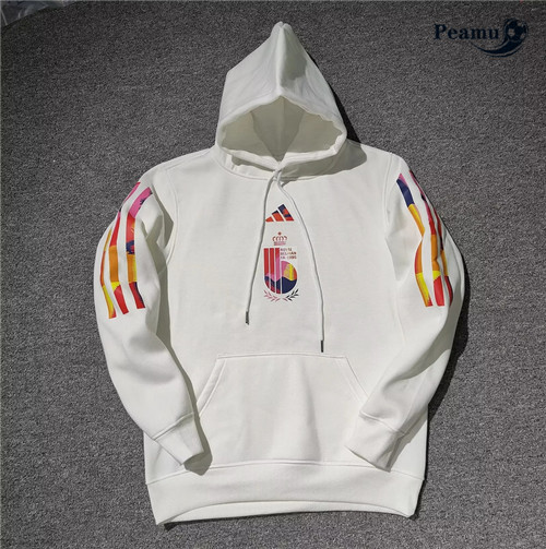 Maillot Foot Sweatshirt à capuche Belgique Blanc 2022-2023 peamu 626