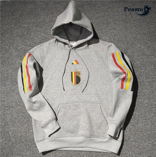 Maillot Foot Sweatshirt à capuche Belgique Gris 2022-2023 peamu 628