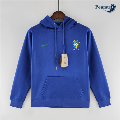 Maillot Foot Sweatshirt à capuche Bresil Bleu 2022-2023 peamu 629