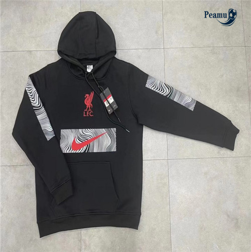 Maillot Foot Sweatshirt à capuche Liverpool Noir 2022-2023 peamu 650