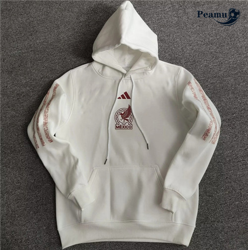 Maillot Foot Sweatshirt à capuche Mexique Blanc 2022-2023 peamu 644