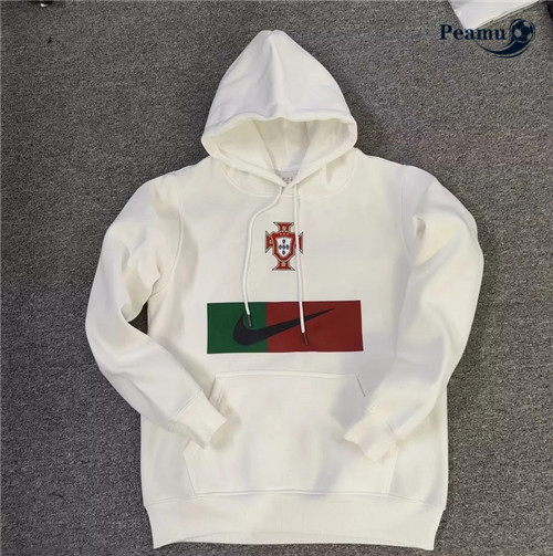 Maillot Foot Sweatshirt à capuche Portugal Blanc 2022-2023 peamu 648
