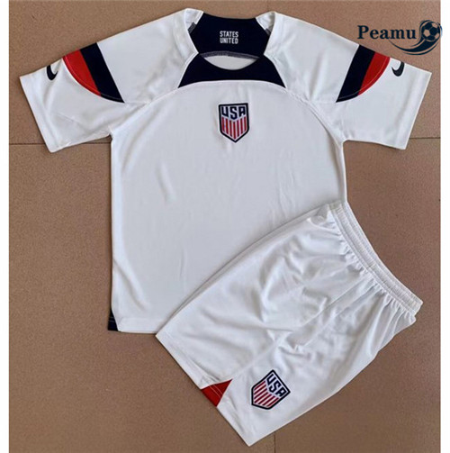 Maillot Foot États-Unis Enfant Domicile 2022-2023 peamu 035