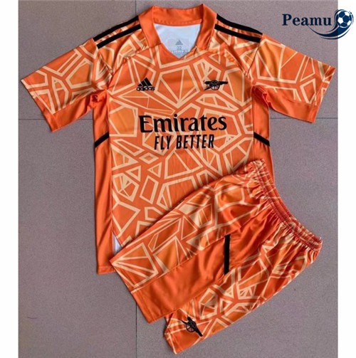 Peamu - Maillot foot Arsenal Enfant Gardien de but Orange 2022-2023