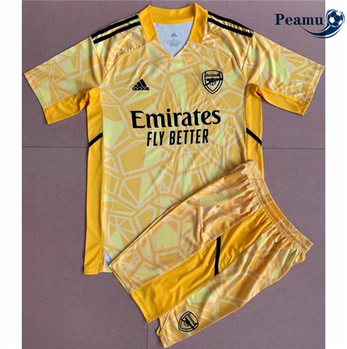 Peamu - Maillot foot Arsenal Enfant Gardien de but Jaune 2022-2023