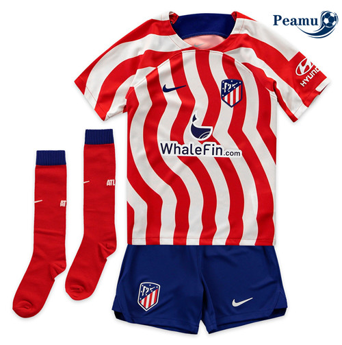 Peamu - Maillot foot Atletico Madrid Enfant Domicile 2022-2023